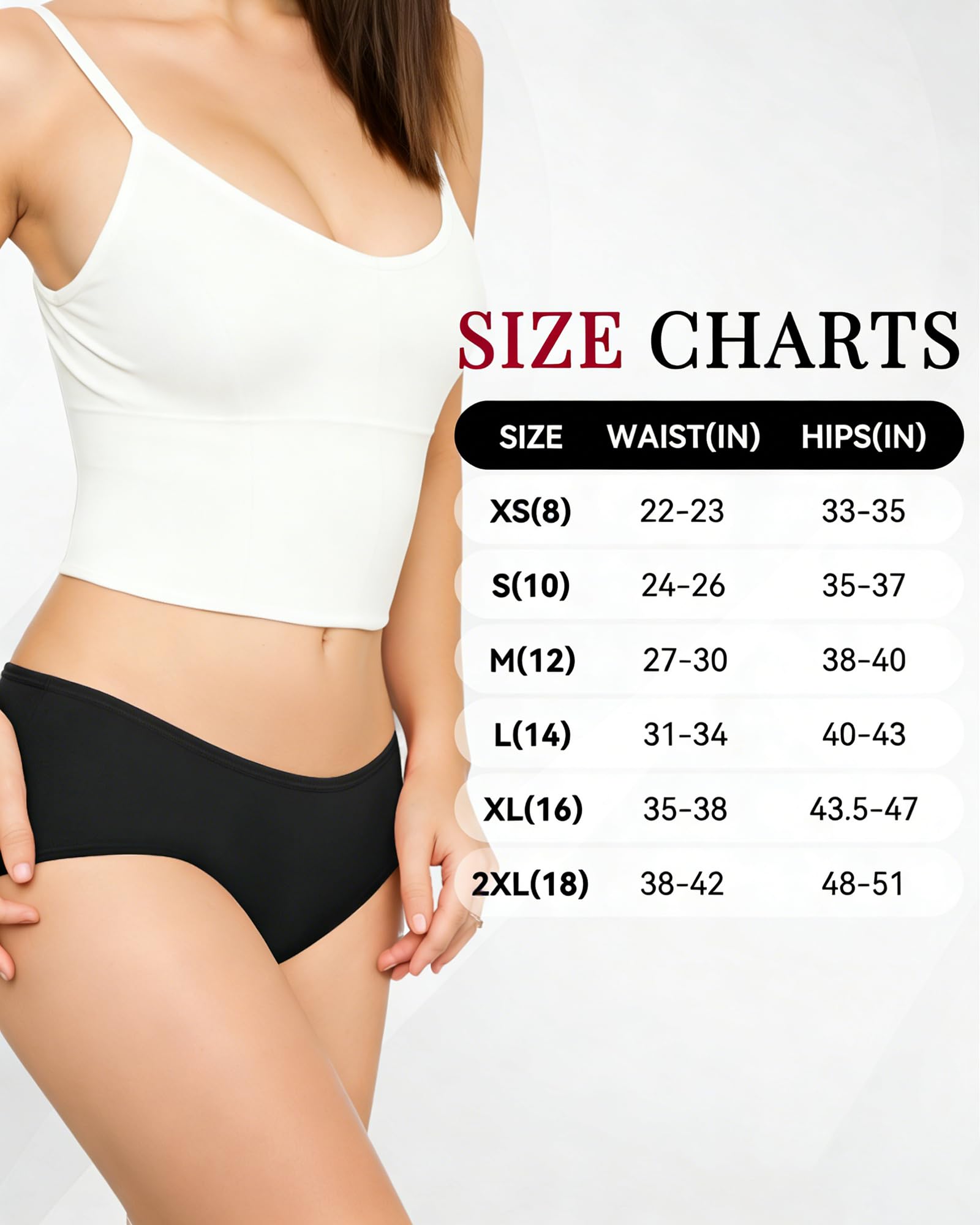 Womens Underwear Multipack - Soft and Stretchy Ladies Knickers Comfortable Cotton Pants for Women, Ideal for Daily Wear (Pack of 6) — view 7