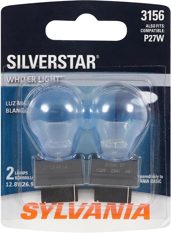 Lâmpada automotiva 3156 SilverStar Mini SYLVANIA para luz de circulação diurna – Pacote com 2