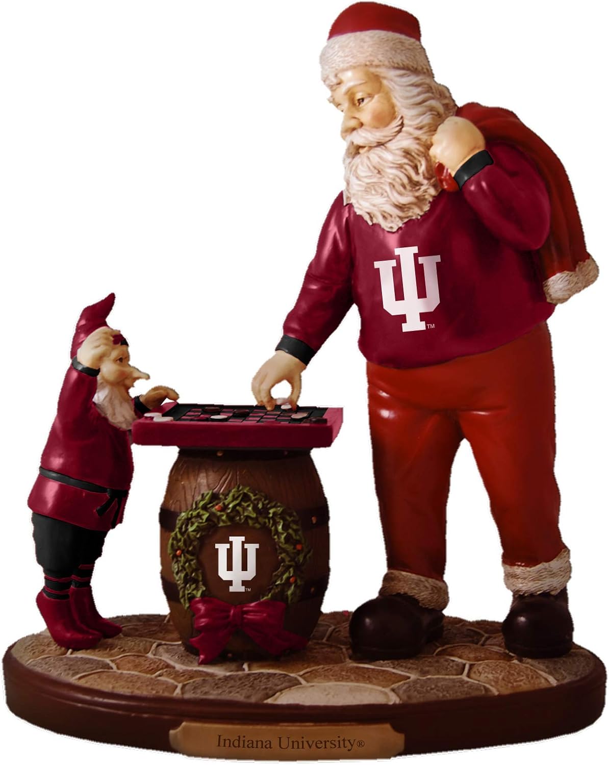 The Memory Company NCAA Team Logo Checkerboard Santa Figurine