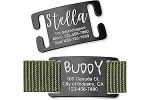 Personalized Dog Tags with Silent Slide-On Design