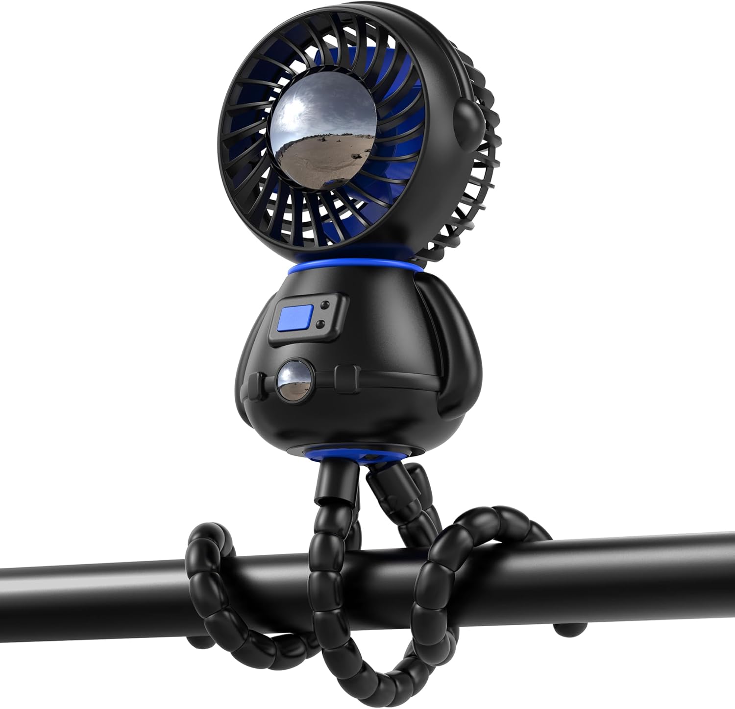 SLENPET Astronaut – Ventilador portátil para cochecito, clip seguro para bebés con trípode flexible desmontable, funciona con batería recargable, 3