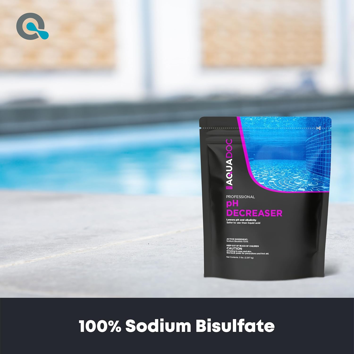 MAV AquaDoc pH Down for Pools - 5lb - Sodium Bisulfate pH Decreaser for Pool & Alkalinity Decreaser - Easy Dissolving Dry Acid Pool Chemicals Made in the USA