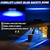 Vista 2 de Nueva carretilla elevadora LED luz azul zona lateral luces advertencia almacén zona peatonal camión lámpara de seguridad 30W, DC 12-80V