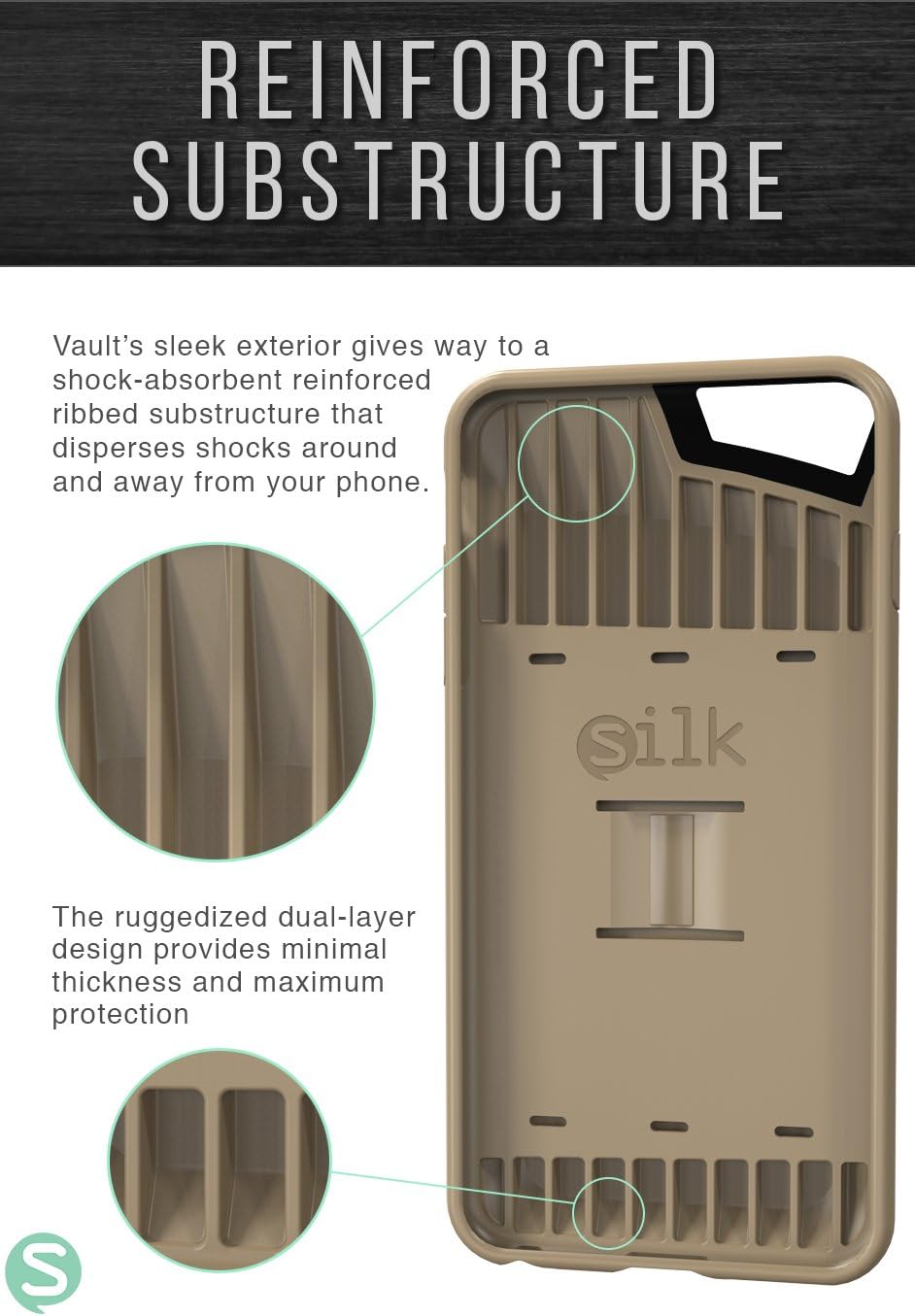 Smartish iPhone X/XS Wallet Case - Wallet Slayer Vol. 1 [Slim + Protective] Credit Card Holder for Apple iPhone 10s/10 (Silk) - Champagne Gold