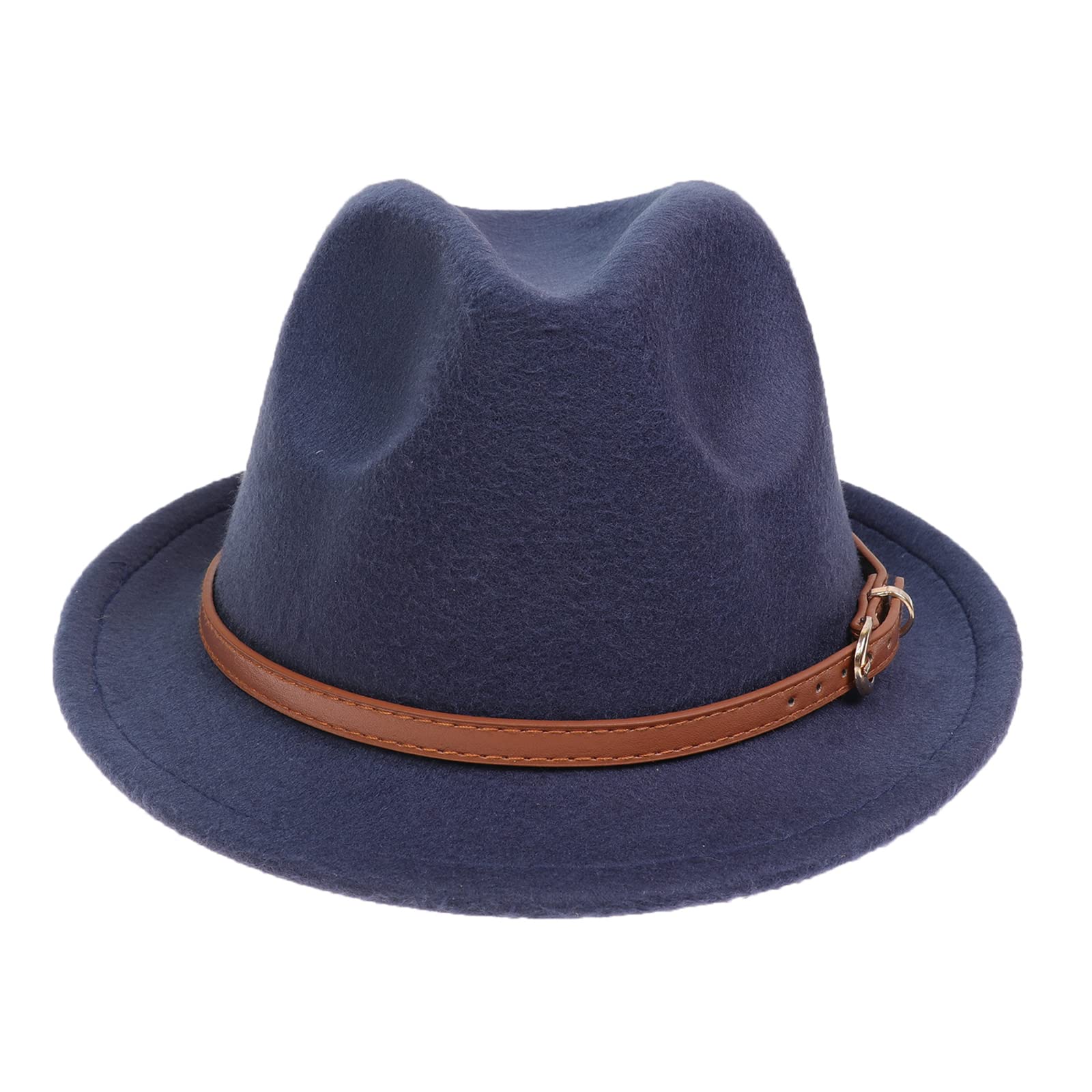Damska męska wełniana czapka Panama Curl Brim Jazz Fedoras Gangster Trilby Church czapka, Homburg lata 20. vintage Manhattan filcowa czapka 56-58 cm