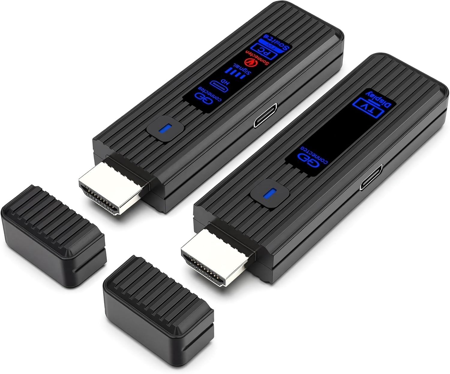 Tomum Wireless HDMI Transmitter and Receiver - 4K HDMI Display Adapter Low Latency Plug Play No Bluetooth WiFi Needed - TX RX Video Extender Kit Screen Mirroring for TV Computer PC Monitor Projector
