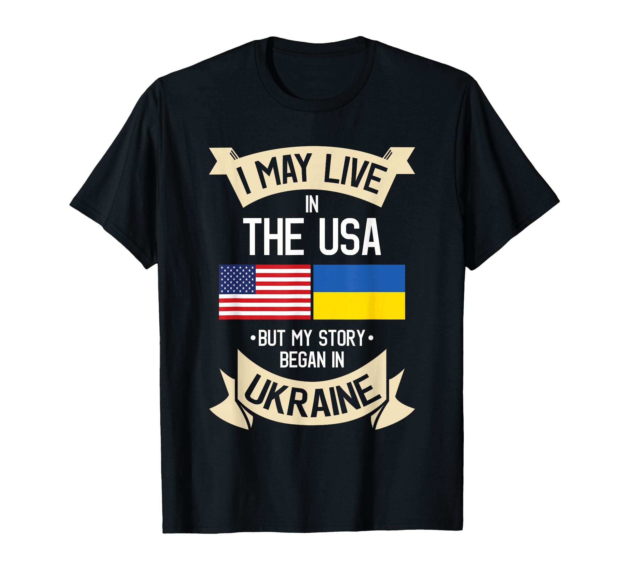Ukrainian American Flag Love Support Ukrainians Ukraine T-Shirt