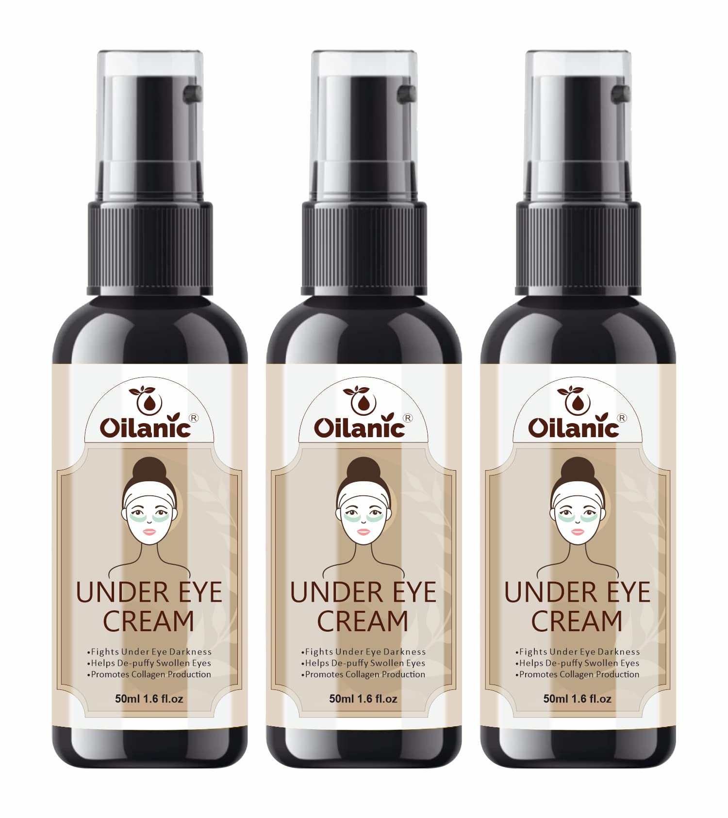 Oilanic Under eye cream for dark circles for women & men| Under eye cream for wrinkles & puffy eyes | Dark circle remover Pack of 3 of 50 ml-image-29