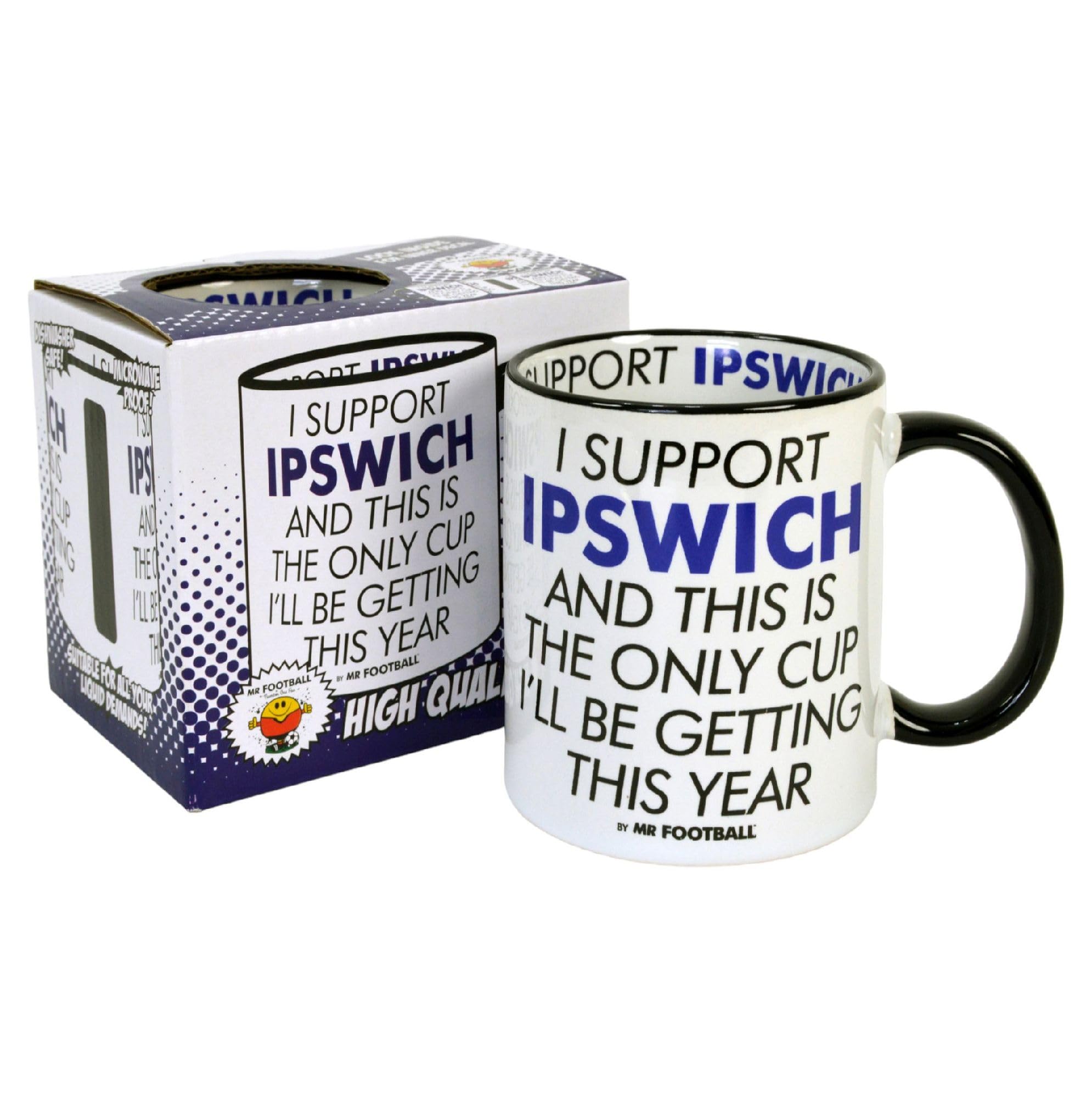 I Support Ipswich Town -Gift Boxed Mug Present idea for Fan Supporter