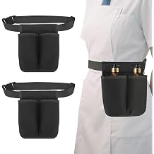 2 Pack Massage Oil Bottle Holster 2 Pocket, Lotion Bag Waist Holder Pouch with Adjustable Belt, Massage Therapy Supplies for Therapist Easy Access Accessories