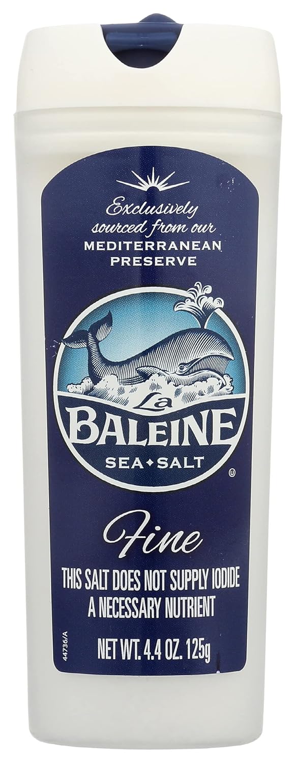 La Baleine Fine Sea Salt Shaker, Iodide Free, Kosher, 4.4