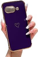 Vista 65 de ZTOFERA Funda diseñada para Google Pixel 7a, bonito diseño de corazones de amor con borde chapado y protección de lente de cámara, para Google Pixel