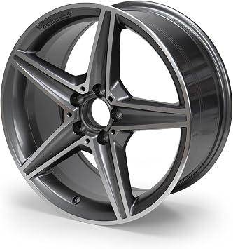 18" x8.5" Alloy Wheel Rim Compatible with 1994-2024 Mercedes Benz E-Class E300 E350 E400 E450 E550 and C-Class C300, 5x112 Bolt Pattern, ET35 Offset, 66.6mm Hub Bore, 1 Set