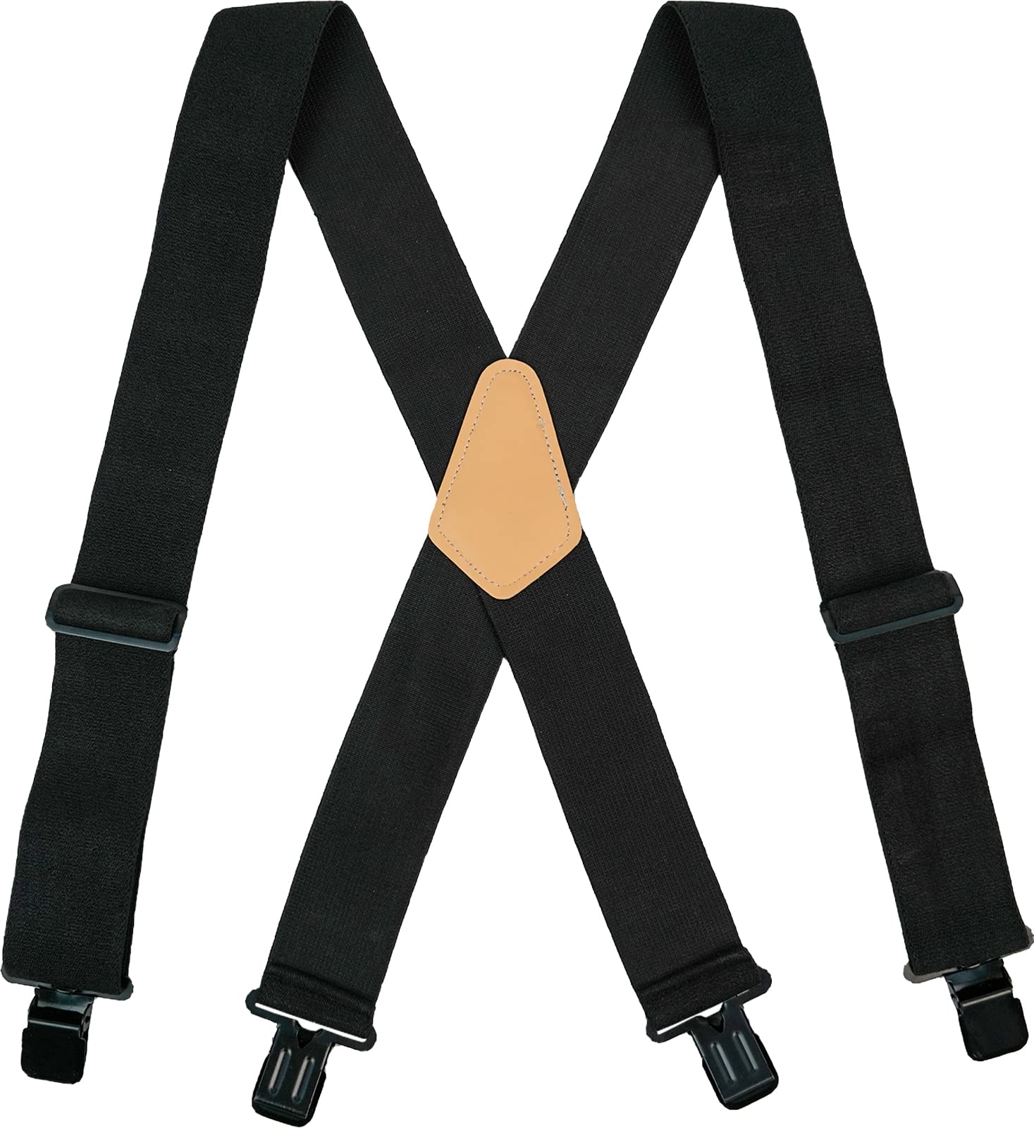 KUNN Męskie szelki X-Back 5 cm szerokie elastyczne szelki wytrzymałe klipsy robocze szelki