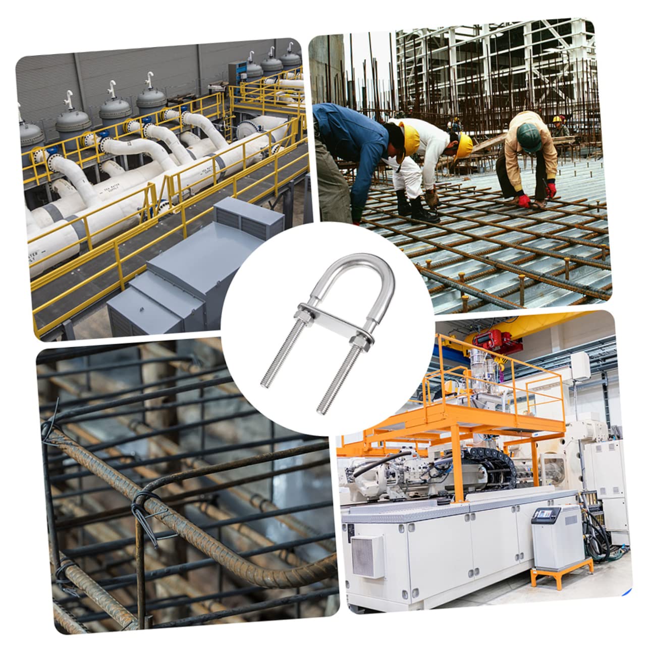 HAWILLOSCH U Shaped Fastener for Automotive Industrial Use and Wear Resistant for Piping Mechanical Installation and Outdoor