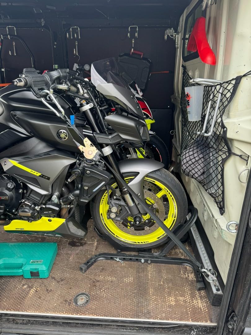 SEFIS C18 Soporte de transporte para motocicleta delantera de motocicleta, balancín de motocicleta, soporte de transporte, para neumáticos delanteros de 12 – 21 pulgadas, soporte de motocicleta