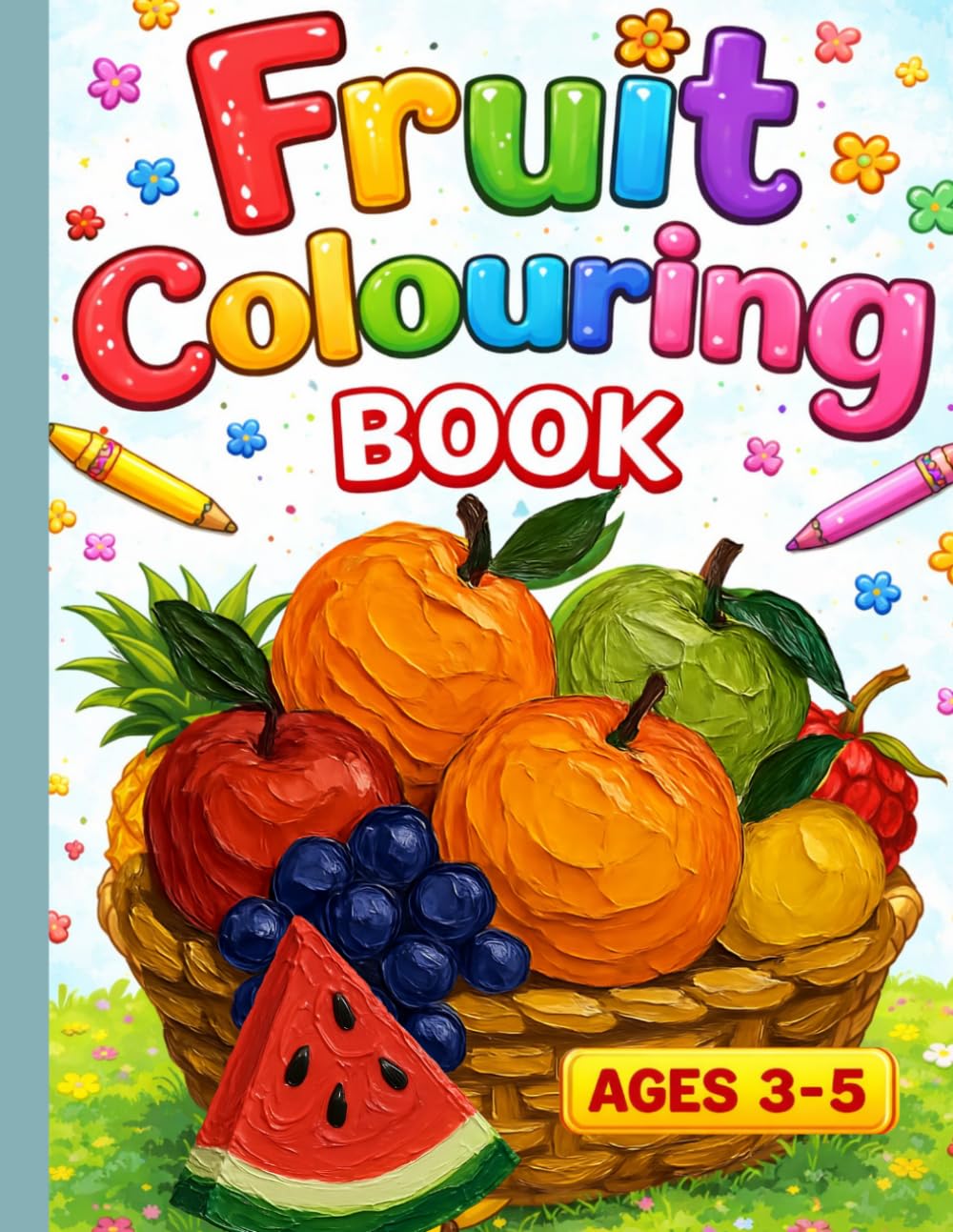 Fruits Coloring Book for Kids Ages 3-5: Fun & Easy Fruit Coloring Pages for Toddlers and Preschoolers | Simple Designs for Early Learning, Creativity & Fine Motor Skills