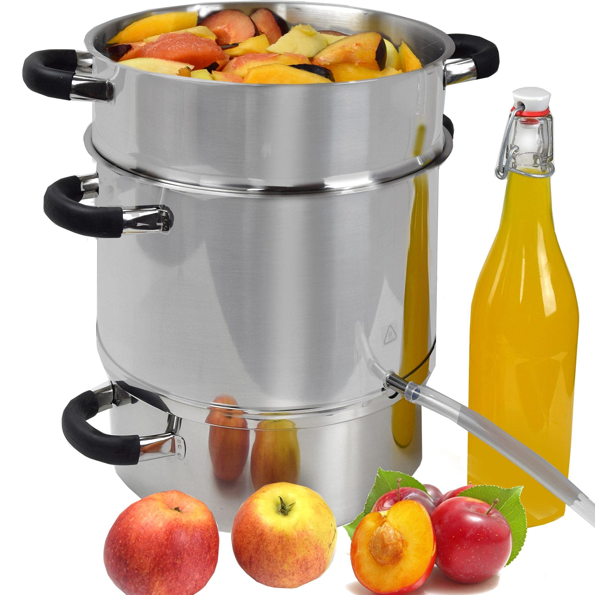 Syntrox Germany mobiler Dampfentsafter aus Edelstahl mit Glasdeckel 1500W 8.5L