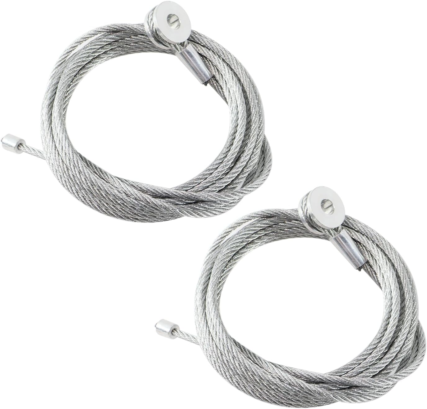 Pair (2) Enclosed Cargo Trailer Ramp Door Cable Replacement Kit Cables 150 Inch,Replacement for CAB1-8CB150