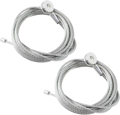 Pareja (2) Kit de reemplazo de cable para puerta de rampa de carga cerrada del remolque, cables de 150 pulgadas, reemplazo para CAB1-8CB150