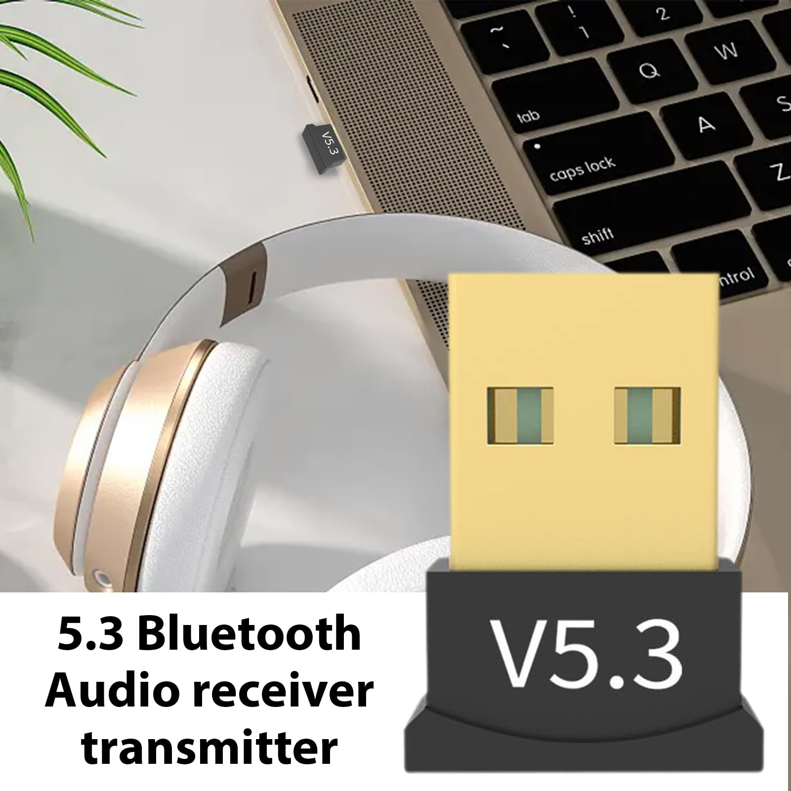 Adaptateur 5.3 Récepteur sans Fil USB pour PC, Ordinateur de Bureau