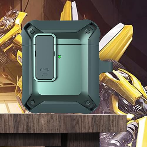 Miniatura 2 de ORIbox Funda a prueba de golpes mejorada diseñada para AirPods 1 y AirPods 2, funda protectora completa con bloqueo seguro mejorado