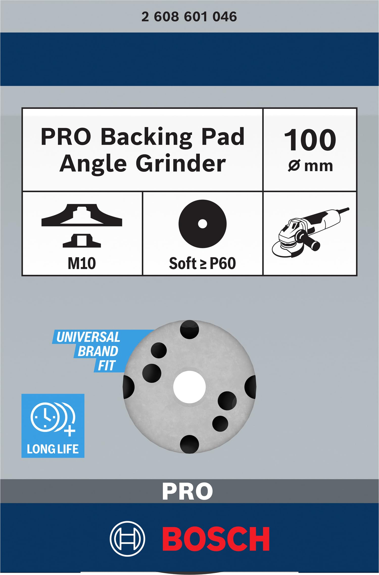 Bosch 1x Platorello PRO piccole, M10, morbido (Ø 100 mm, Professional Accessorio Smerigliatrice angolare piccola)