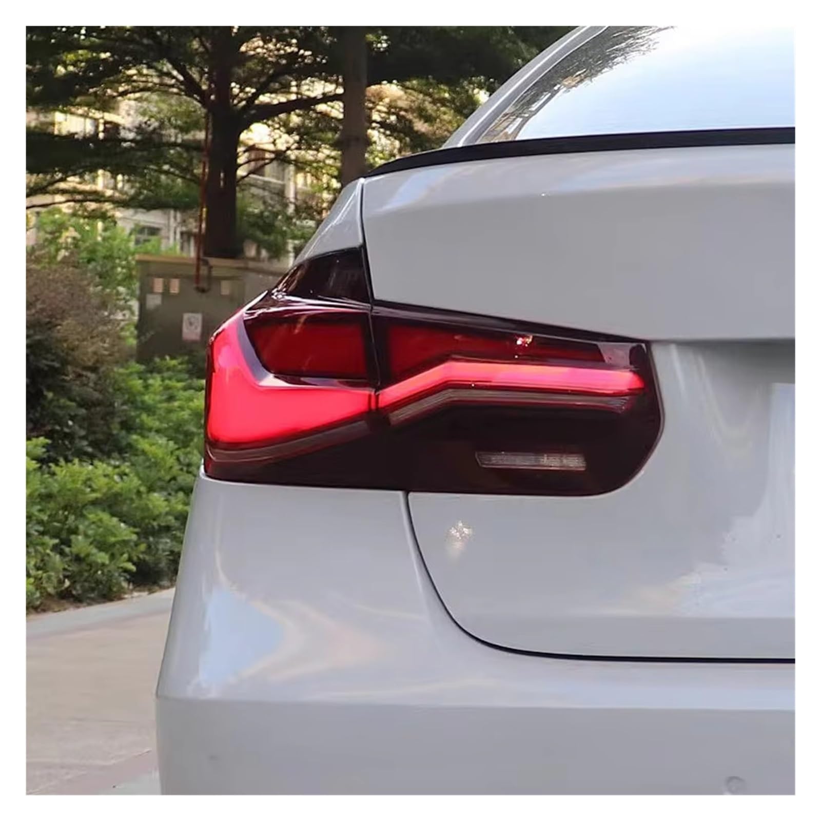 Fanale Posteriore Auto Per BMW Per F30 F35 F80 M3 Serie 3 Fanale Posteriore A LED Luci Di Retromarcia E Freno Posteriori Gruppo Luci Plug And Play(Smoked Set)