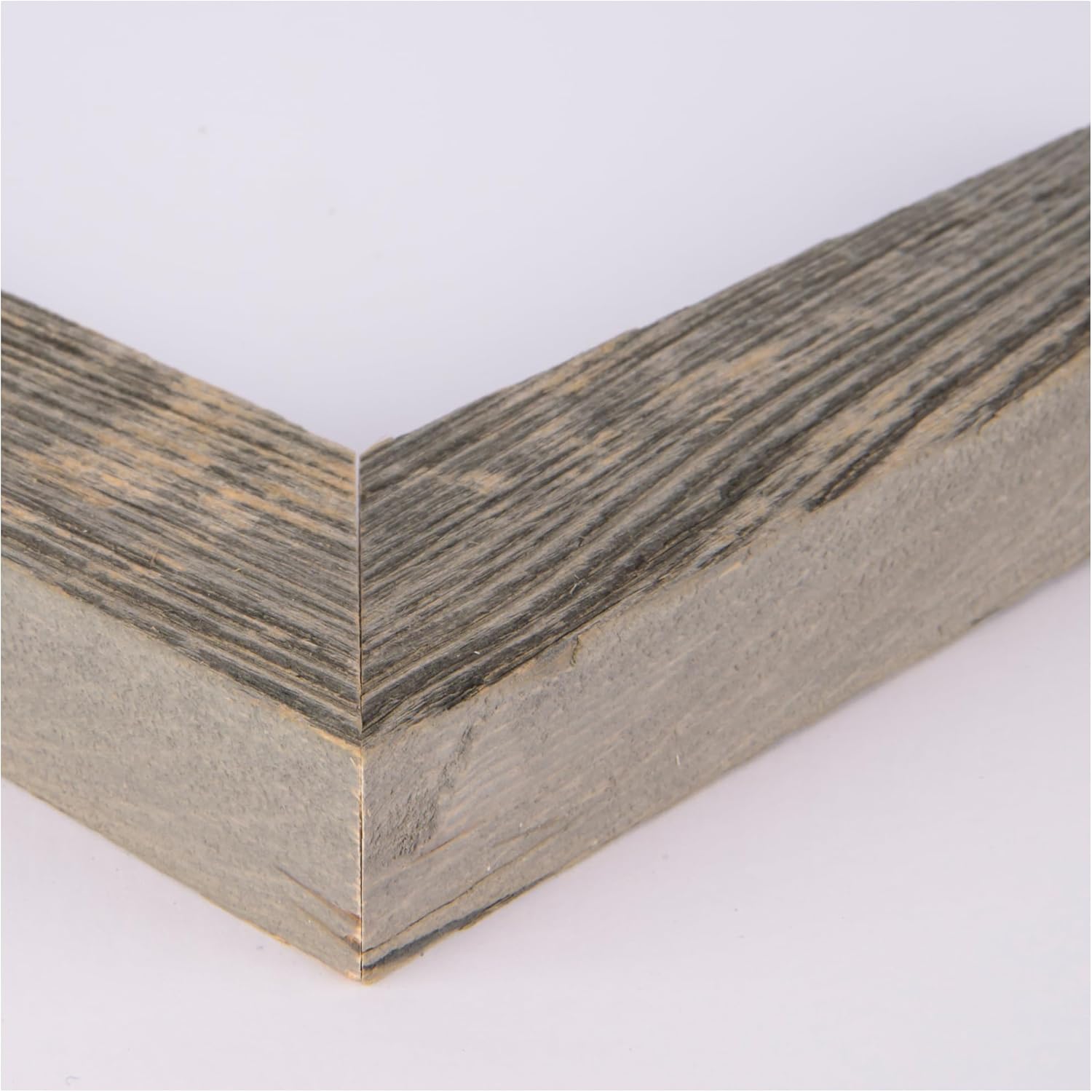 ArtToFrames 8x20 Inch Brown Picture Frame, This 1.50 Inch Custom Poster Frame is Winter White Barnwood 1.5 Inch - Comes with Regular Glass and Corrugated Backing (WOMRFB-150-NAT-8x20)