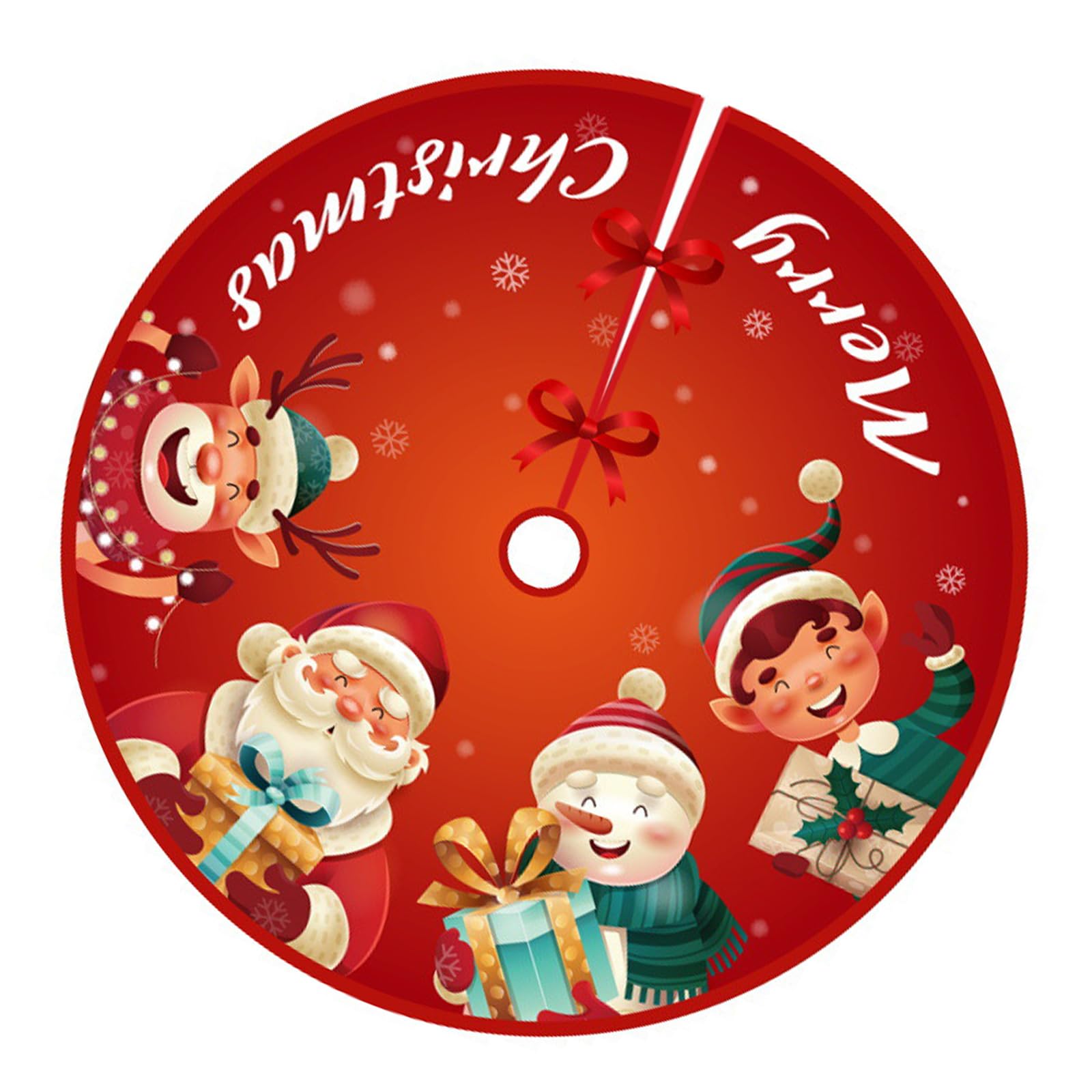 Jazuaiao Festival Tree Skirt Christmas Tree Base Covers Christmas Decoration Machine Washable for Holiday Party Centerpieces Skirt Cartoon Print