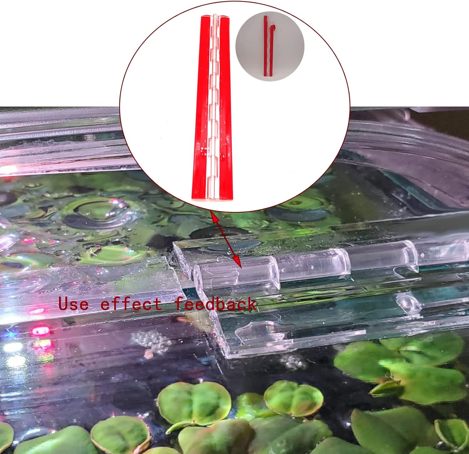Acryl-Hinges 300mm Transparent Plastic Piano Hinge, 11.8" Self-Adhesive, for DIY Box, Aquarium, Golf Cart Tray, Display Stand