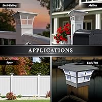 Vista 4 de Classy Caps SL079W PVC Prestige Solar Post Cap, 4 "x 4", Blanco