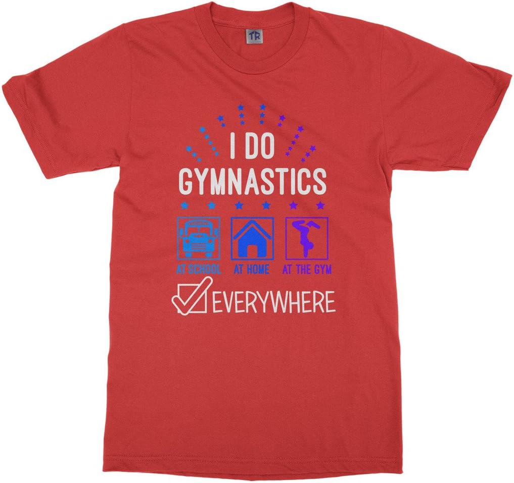 Threadrock Big Girls' I Do Gymnastics Everywhere Youth T-Shirt
