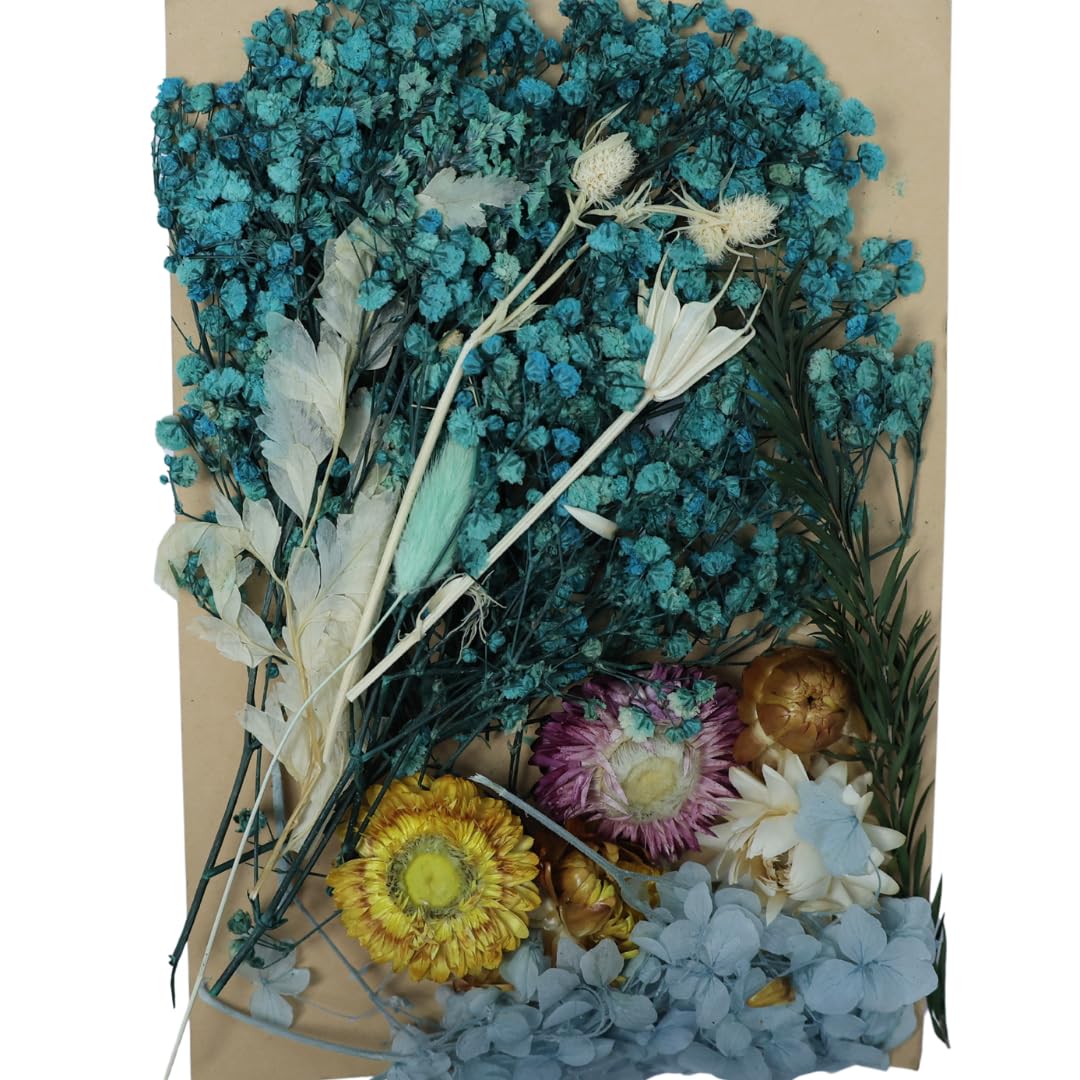 Aqua Marine Dry Flower Packet Our Dry Flower Packet is Filled with a Beautiful Mix of Preserved Flowers, Perfect for Your Resin Art Projects.-image-23
