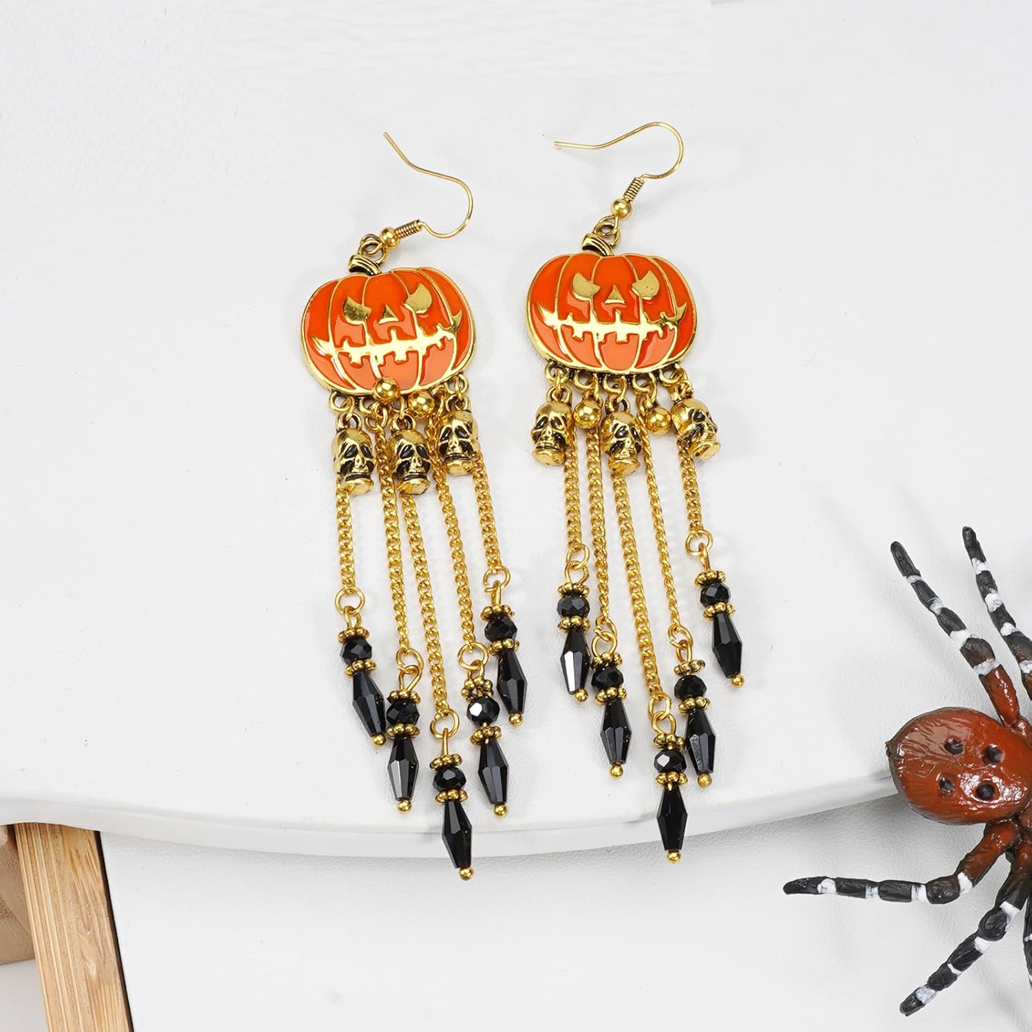 Halloween Earrings America Earrings Spooky Skull Skeleton Earrings for Women USA 4TH of July Dangle Earrings - Image 7
