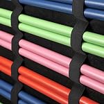 Facmogu Hanging Drumstick Holder, Portable Drumstick Display for 12 Pairs Drumsticks, Foldable Felt Drum Stick Holders, Drum Sticks Holder Organizer for Drum Set Mallet and Percussion Sticks - Black