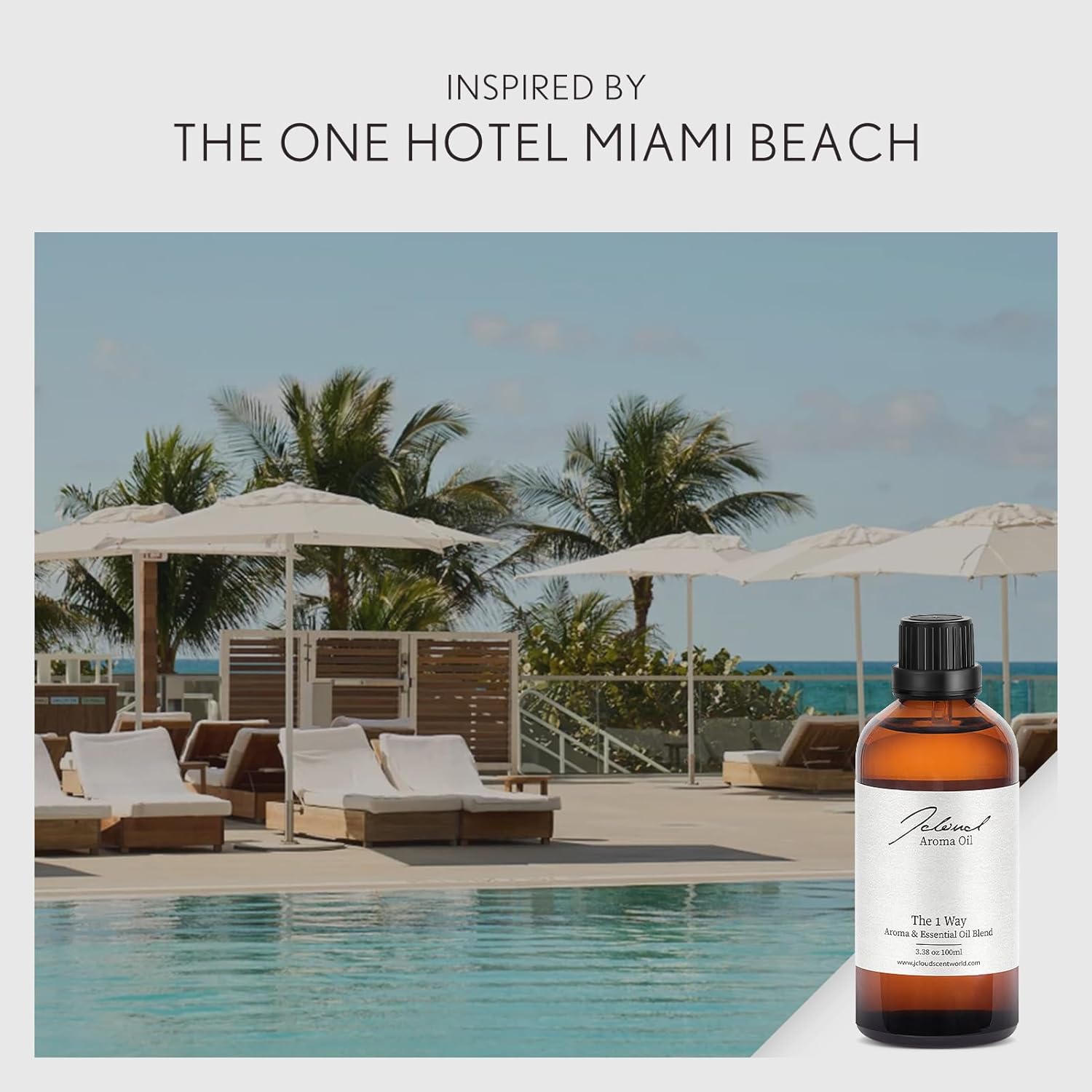 JCLOUD The 1 Way Diffuser Oil Inspired by The Luxury Hotel Miami Beach, Hotel Scent Aromatherapy Fragrance Oil, Home Luxury & Hotel Scents for Diffuser - 100mL