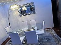 Review Image by This dinning set is very beautiful and very good quality, the seller was very nice and communicative,and positive because he catches you up on any updates and tracks the item you order till it is delivered to your house, the delivery was perfectly every box was packed nicely the table base and 4 chairs arrived together then 2 days later the remaining 2 chairs. Very grateful for this purchase. This dinning set is very beautiful and very good quality, the seller was very nice and communicative,and positive because he catches you up on any updates and tracks the item you order till it is delivered to your house, the delivery was perfectly every box was packed nicely the table base and 4 chairs arrived together then 2 days later the remaining 2 chairs. Very grateful for this purchase.