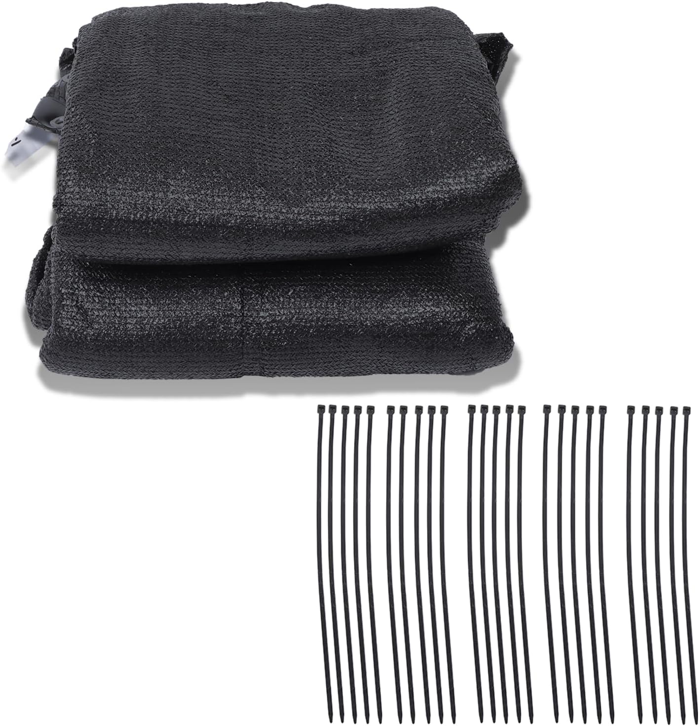 findmall Heavy Duty 6FT x 50FT Privacy Fencing Panel, Black Outdoor Wind Barrier Net with Zip Ties for Garden and Yard Areas
