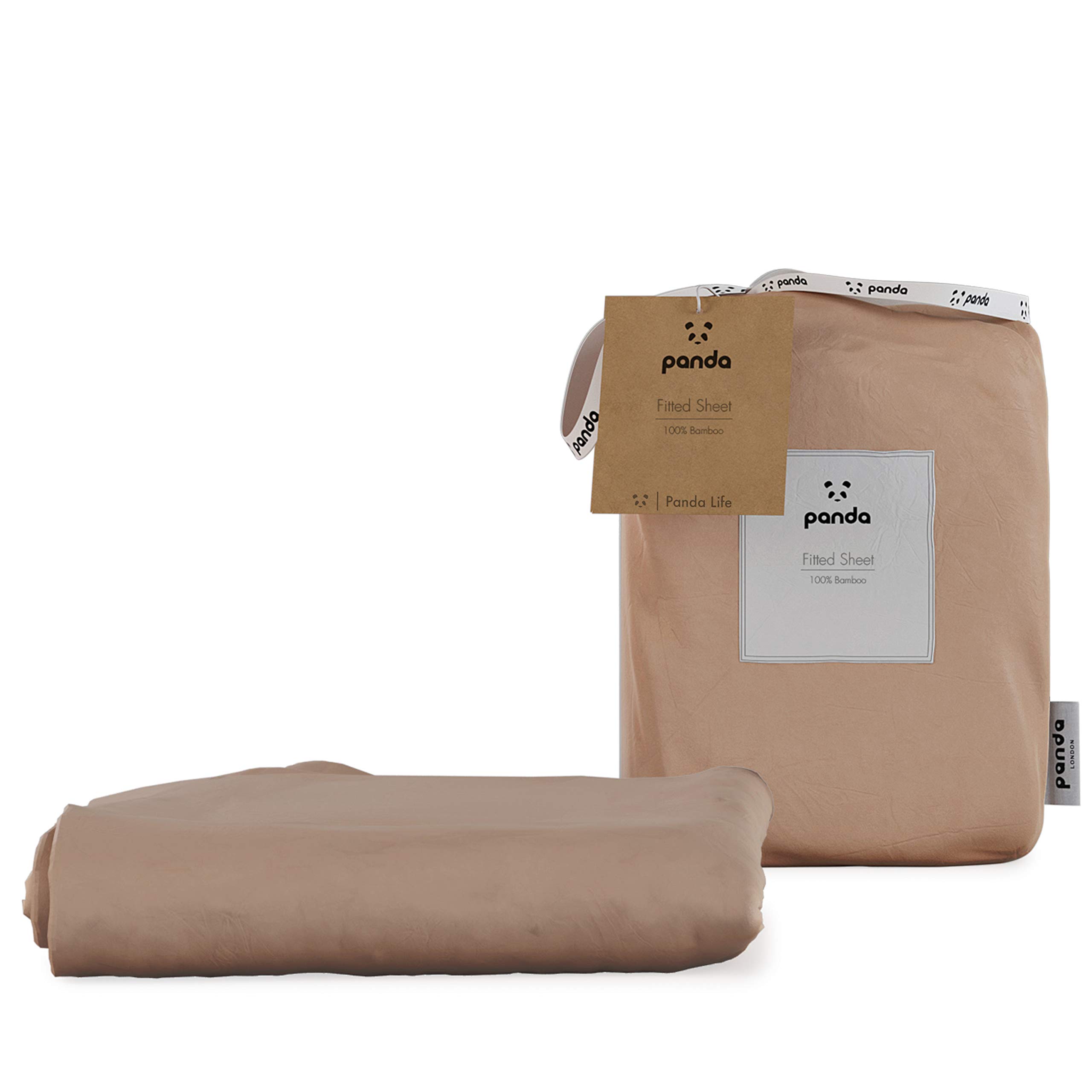B&Q -  100% Bamboo Bedding Fitted Sheet Vintage Pink