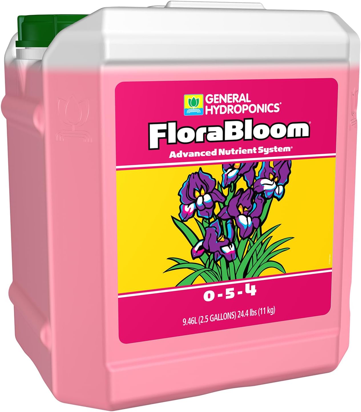 General Hydroponics FloraBloom Plant Food, 0-5-4, 2.5 gal.
