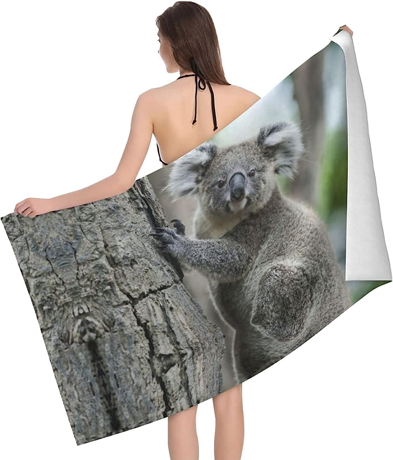 Telo Mare Microfibra Grande Koala Animale 200 X 200 Cm, 3D Telo Mare Leggero Antisabbia Per Donna Uomo, Asciugamano Microfibra Asciugatura Rapida Per Bagno, Spiaggia, Campeggio, Viaggio -8T4J/T1J