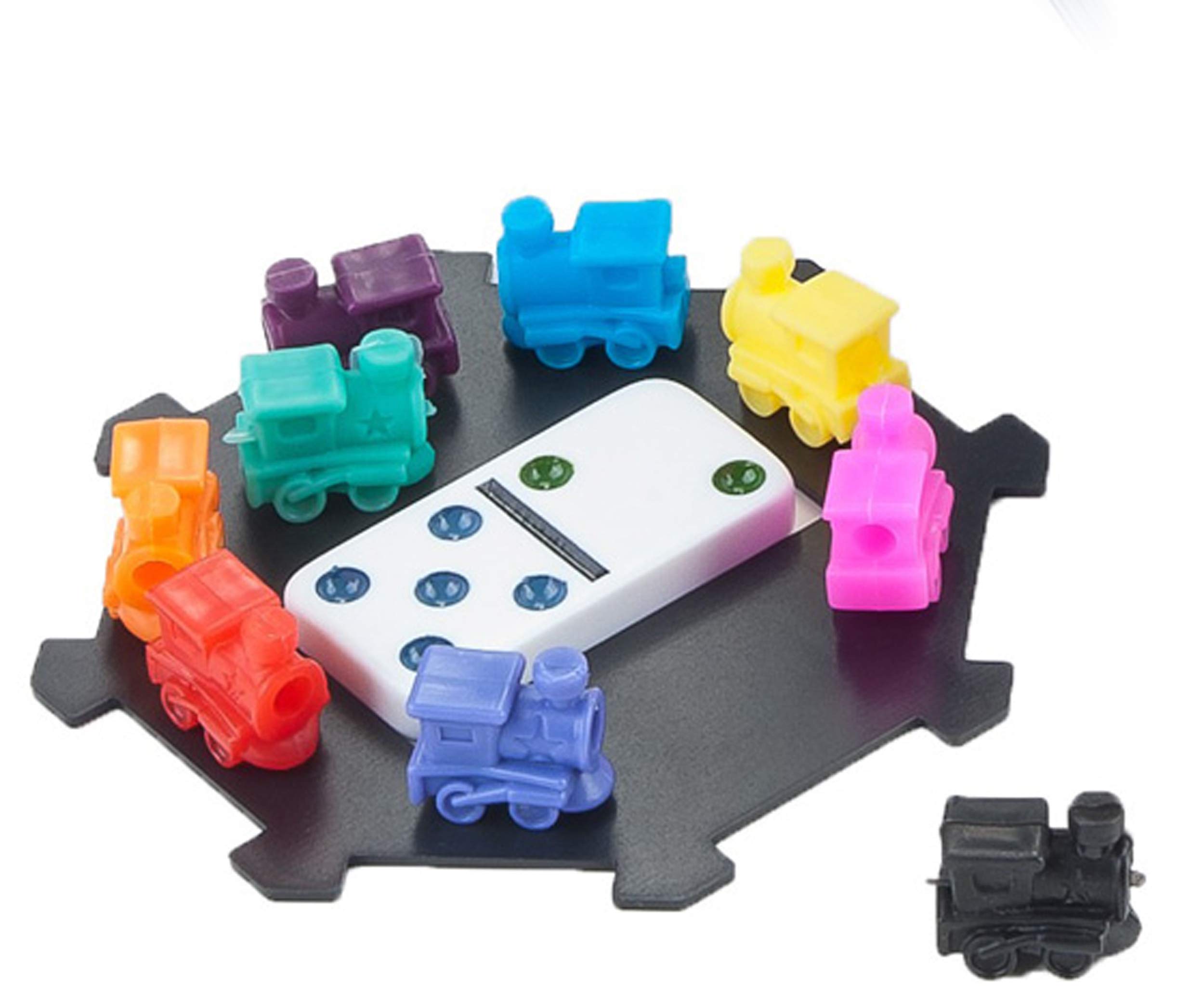 Engelhart – 250160 – Mexican Train – metalowe pudełko – komplet akcesoriów – domino D12 – 91 kamieni – dla 2–8 graczy – 6+
