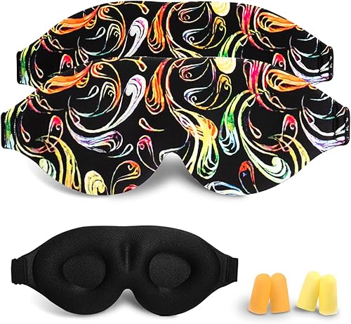 Miniatura 7 de Máscara para dormir 3D, 100% opaca 3D contorneada, máscara de dormir cómoda y súper suave con correas ajustables para mujeres, hombres, dormir y