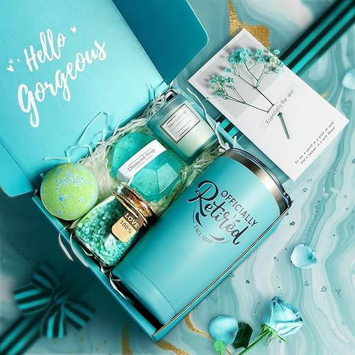 Miniatura 2 de Regalo de jubilación para mujer 2024, juego de cesta de regalo relajante para spa, las mejores ideas de regalo de jubilación para mujeres, regalos