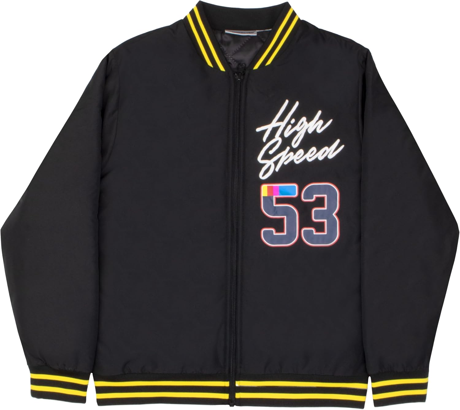 NASCAR Racing Boy's Varsity Bomber Jacket - Graphic Print Racecar Jacket for Kids and Teens