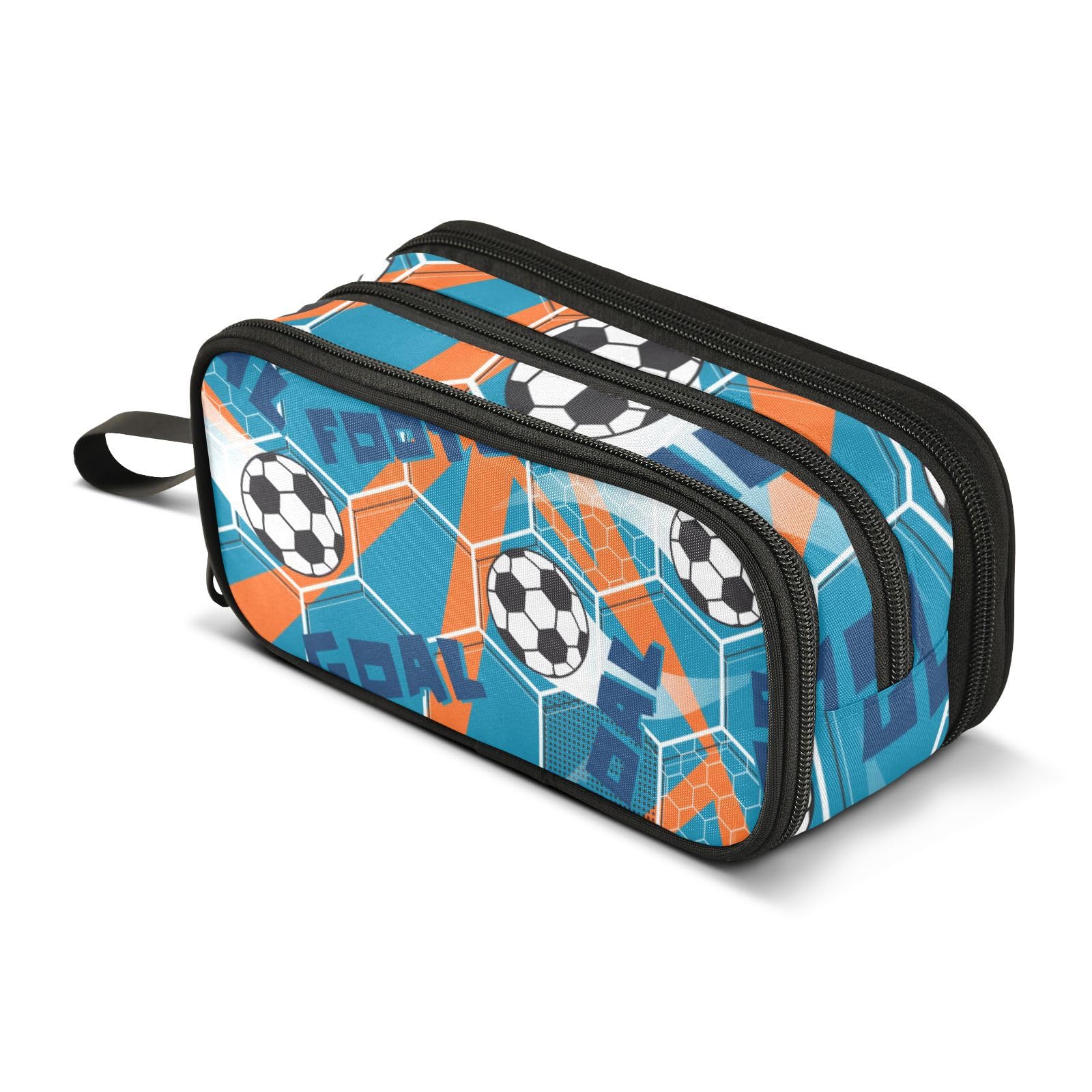 ISAOA Big Capacity Pencil Cases Football Soccer Ball Pouch Bag Large Pen Bag Stationery Bag for Girls Boys Adults Student — image 1