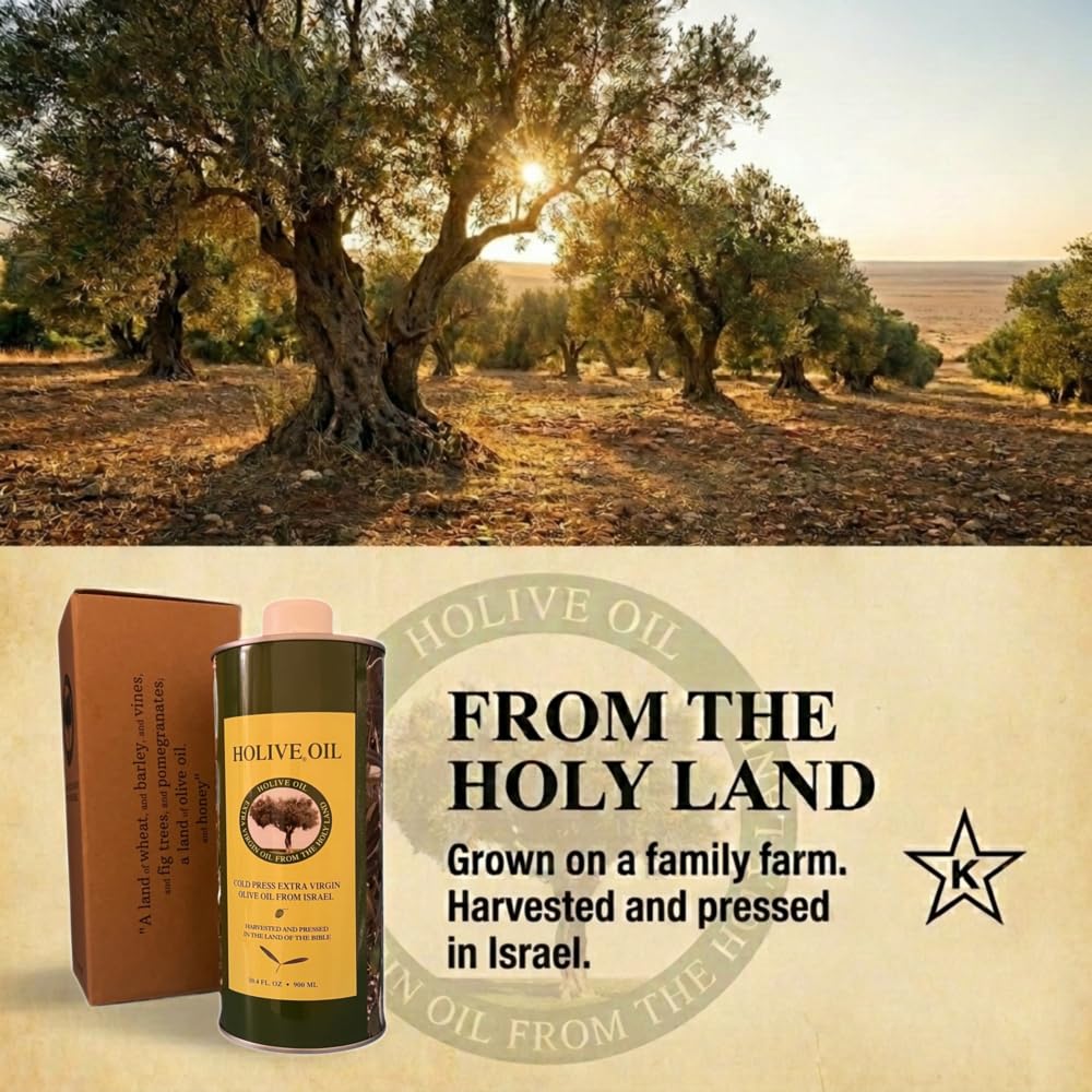 4 Pack of HOLIVE Extra Virgin Olive Oil from Israel, Polyphenol Rich EVOO, Source of Hydroxytrosol