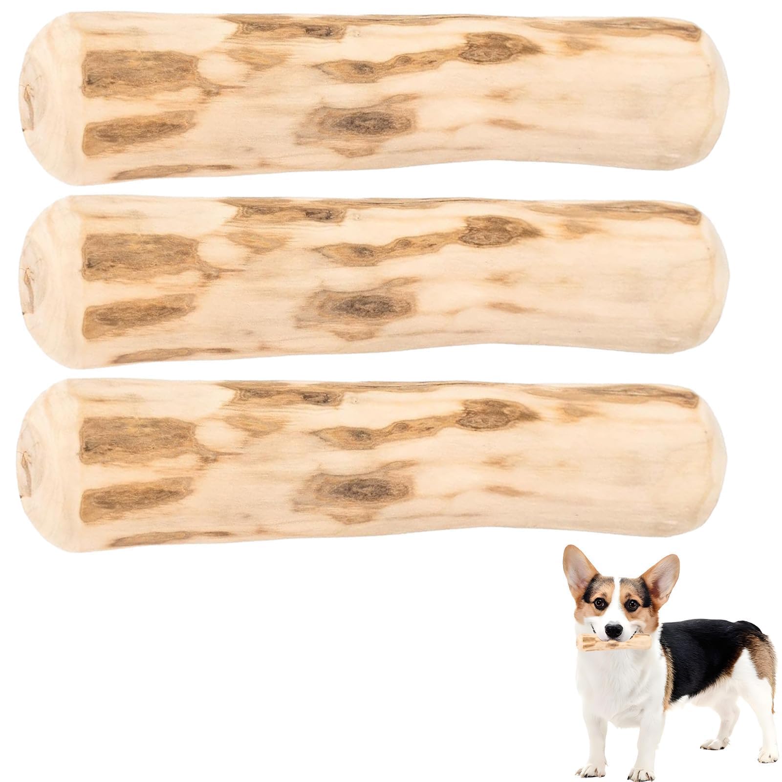 louuuou 3 PCS Coffee Wood Dog Chew