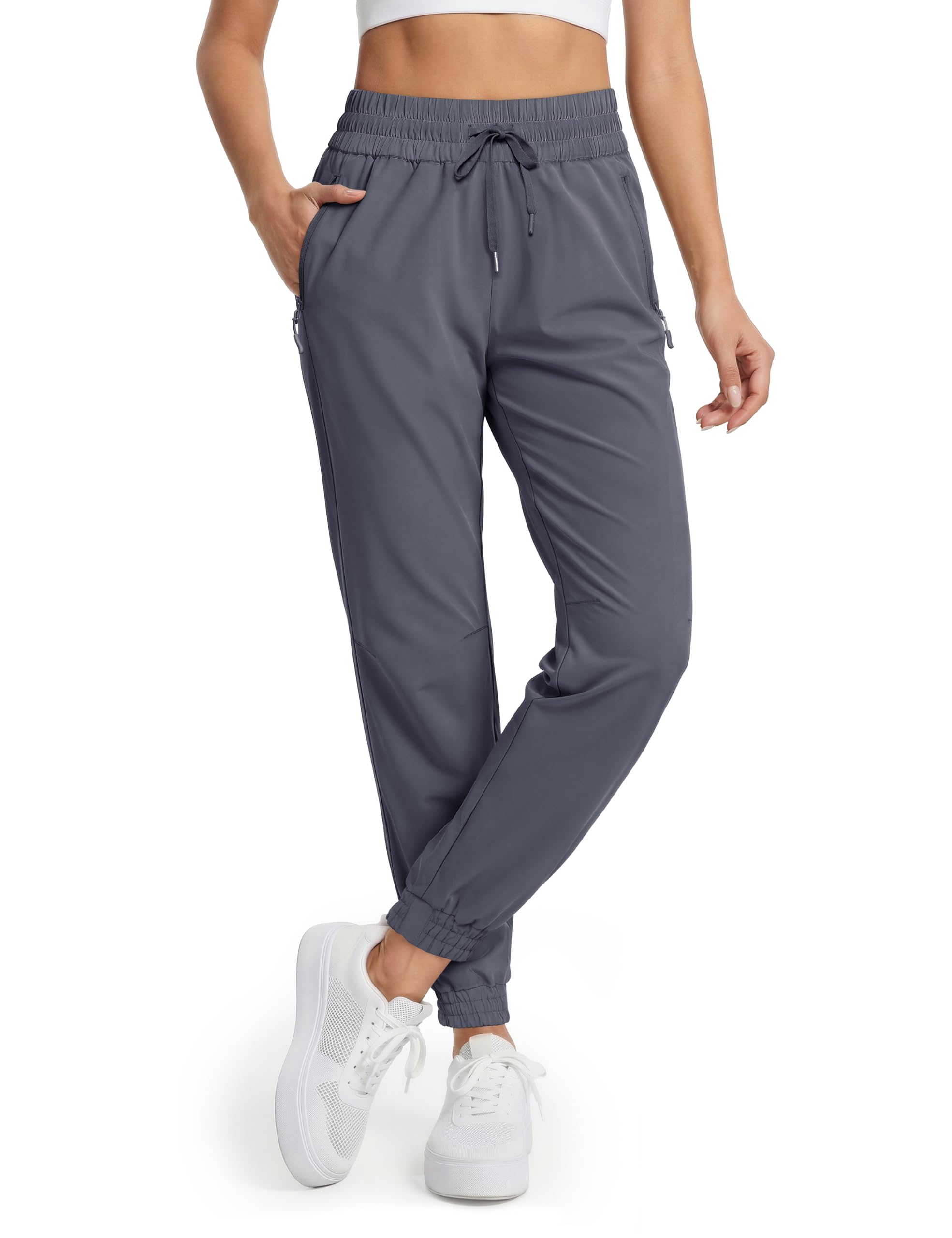 MAGCOMSEN Women's Hiking Pants Lightweight Quick Dry Athletic Running Joggers with Pockets Outdoor Travel Sweatpants